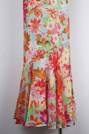 Kenzo Early 2000s Silk Floral Flared Skirt – S