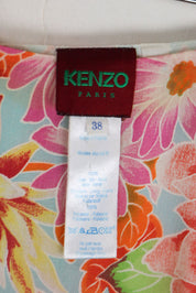 Kenzo Early 2000s Silk Floral Flared Skirt – S