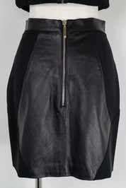 Gil Santucci 2000s Black Lamb Leather Lace-Up Two Piece Set – S/M
