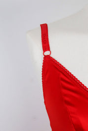 D&G 2000s Red Satin "I Love D&G" Cami Top – XS
