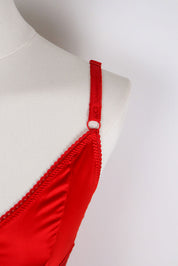 D&G 2000s Red Satin "I Love D&G" Cami Top – XS