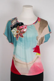 Christian Lacroix Silk Floral Top – M
