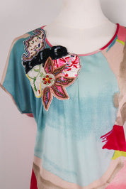 Christian Lacroix Silk Floral Top – M