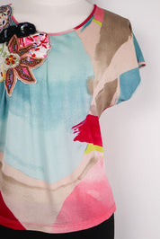 Christian Lacroix Silk Floral Top – M