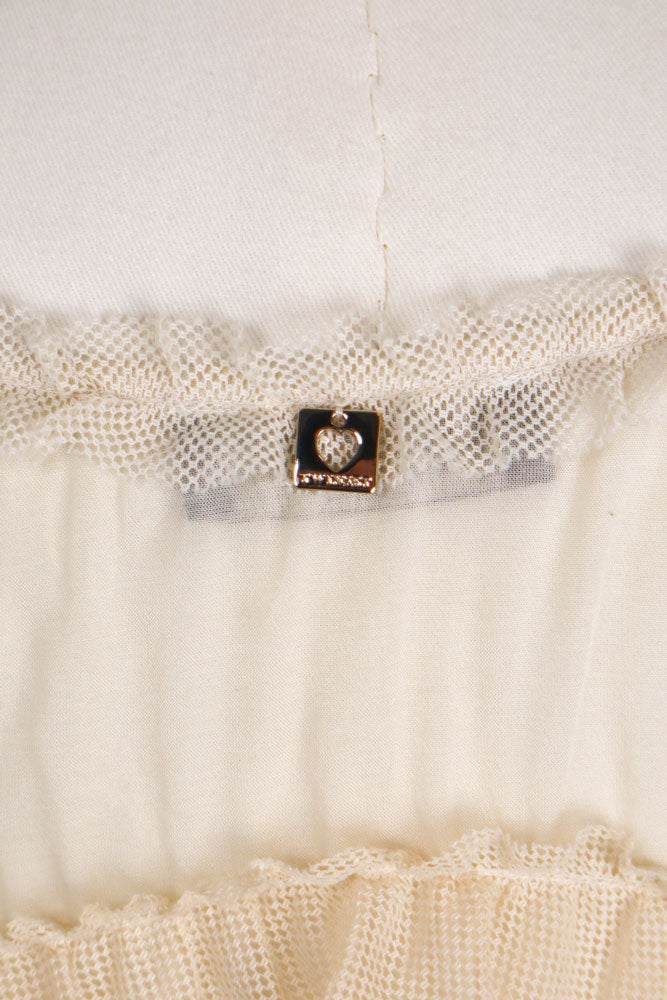 Early 2000s Twinset Cream Ruffled Top - M
