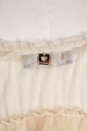 Early 2000s Twinset Cream Ruffled Top - M