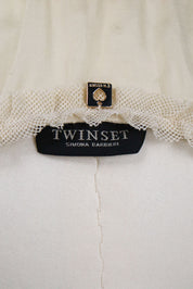 Early 2000s Twinset Cream Ruffled Top - M