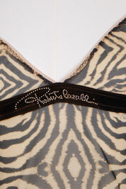Roberto Cavalli Underwear 2000s Tiger Print Mesh Cami – S/M