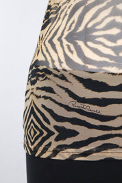 Roberto Cavalli Underwear 2000s Tiger Print Mesh Cami – S/M