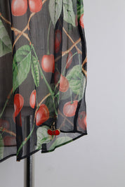 John Galliano F/W 2003 Cherry Leopard Silk Dress – M