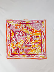 Emilio Pucci 1960s-70s Psychedelic Geometric Print Scarf