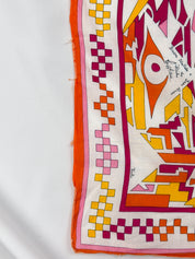 Emilio Pucci 1960s-70s Psychedelic Geometric Print Scarf