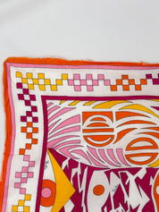 Emilio Pucci 1960s-70s Psychedelic Geometric Print Scarf