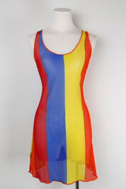 D&G Dolce & Gabbana 1990s Beachwear Multicolor Mesh Dress