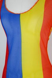 D&G Dolce & Gabbana 1990s Beachwear Multicolor Mesh Dress