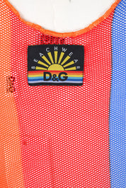 D&G Dolce & Gabbana 1990s Beachwear Multicolor Mesh Dress