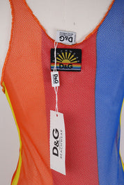 D&G Dolce & Gabbana 1990s Beachwear Multicolor Mesh Dress