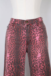 Just Cavalli Pink Leopard Jeans - W26