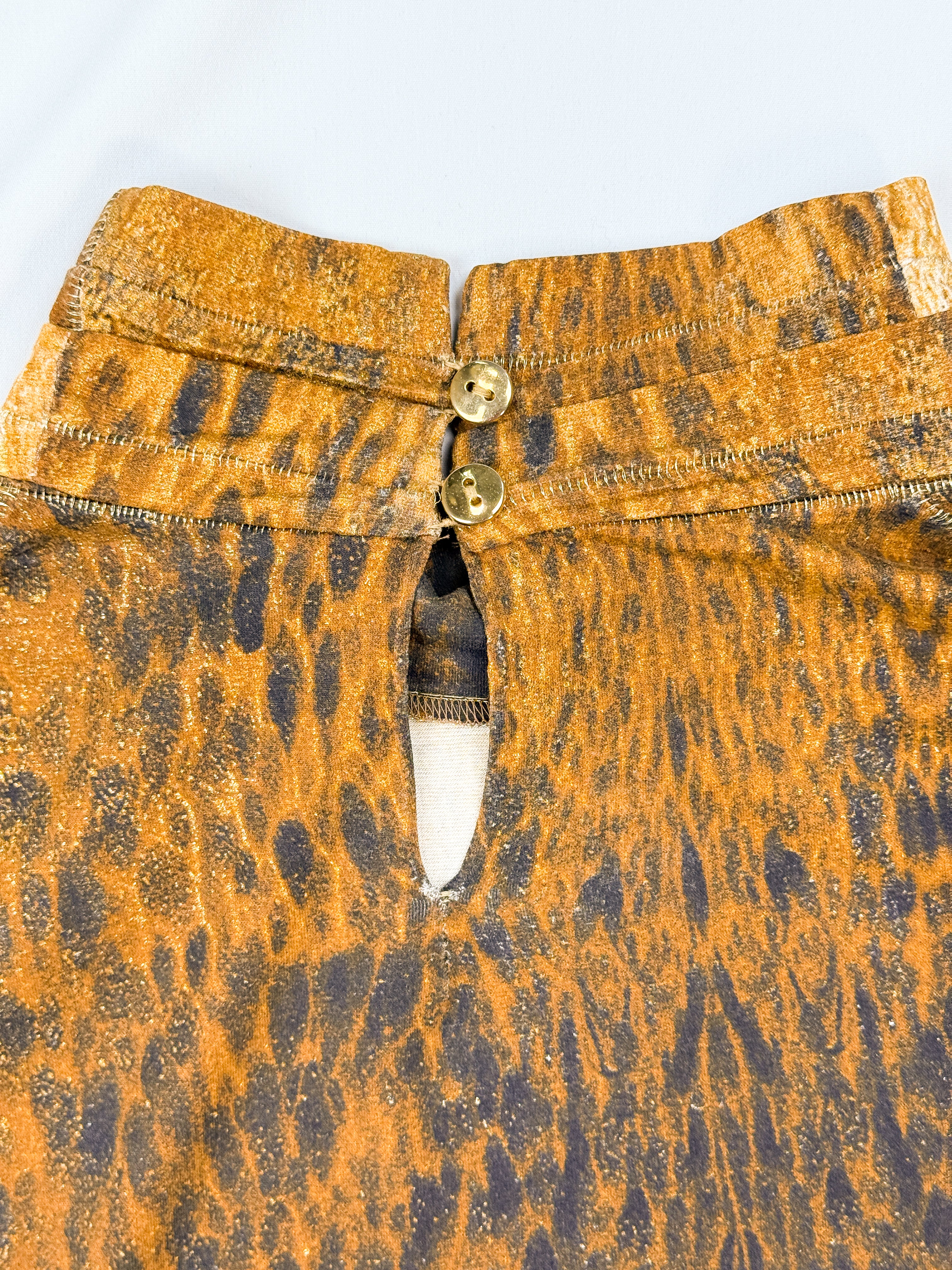 Roberto Cavalli Animal Print Short Sleeve Top - As Is - M