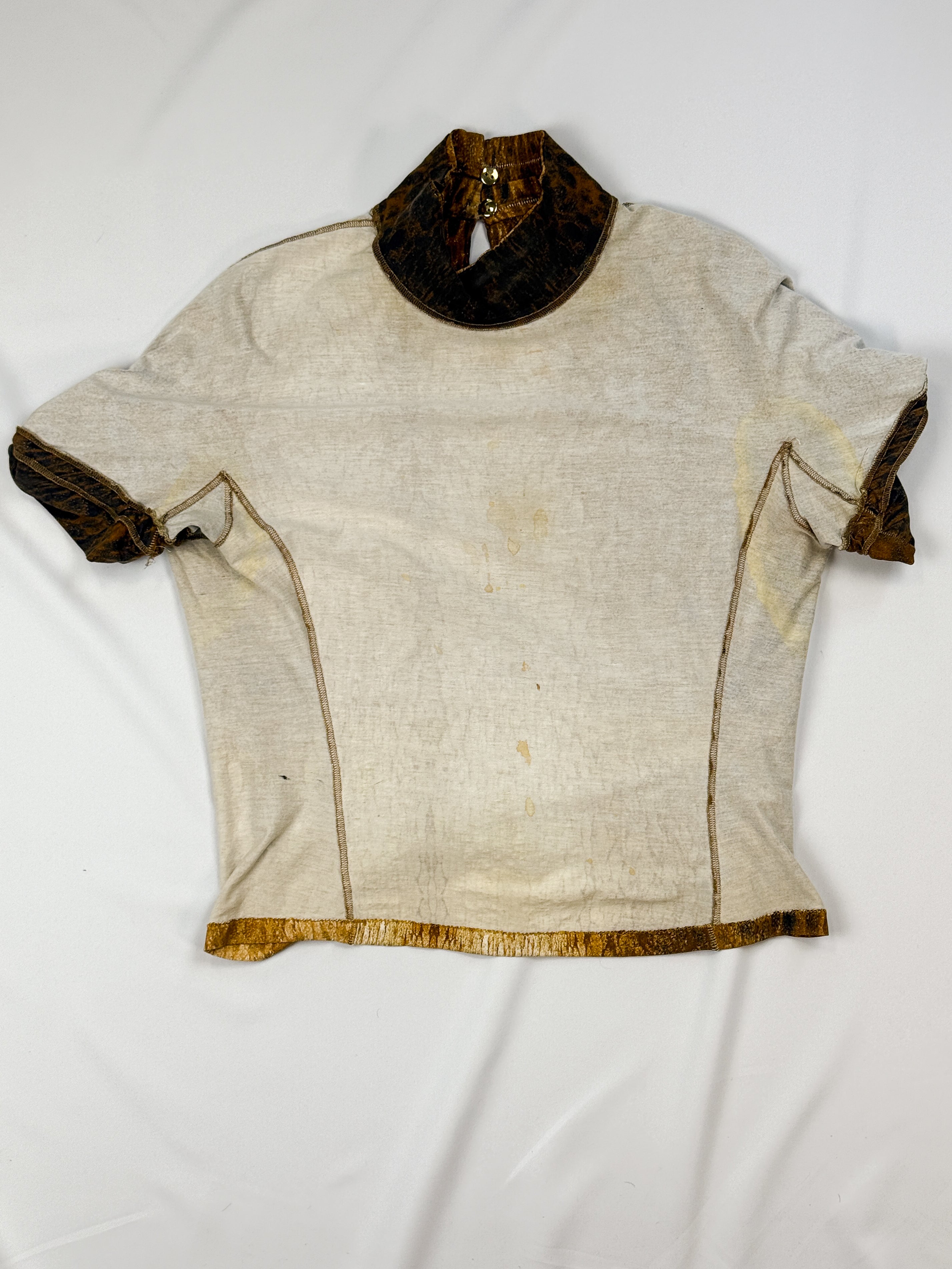 Roberto Cavalli Animal Print Short Sleeve Top - As Is - M