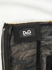 D&G Dolce & Gabbana 2000s Tiger Print Ruched Strapless Mini Dress - S