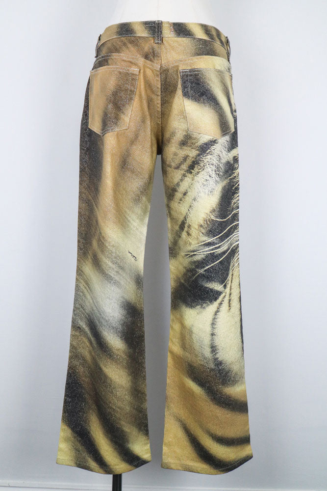 Roberto Cavalli Early 2000s Tiger Print Jeans - W30