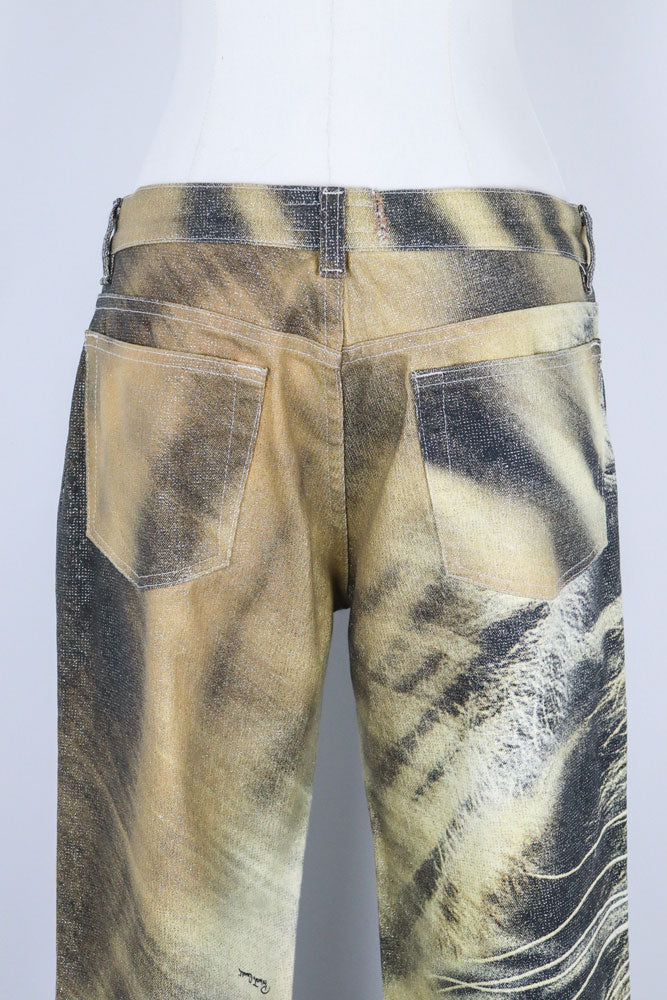 Roberto Cavalli Early 2000s Tiger Print Jeans - W30