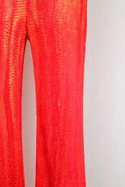 Roberto Cavalli Class 2015 Snake Print Flared Pants – S