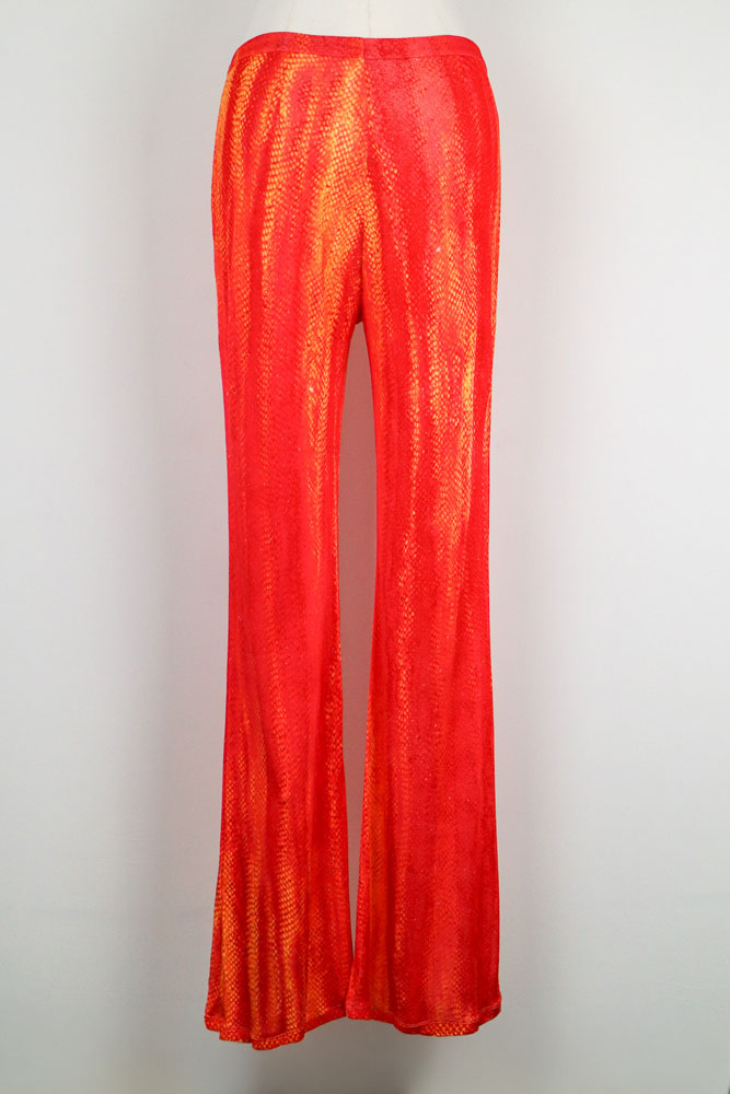 Roberto Cavalli Class 2015 Snake Print Flared Pants – S
