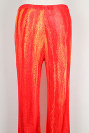 Roberto Cavalli Class 2015 Snake Print Flared Pants – S
