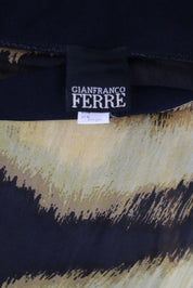 Gianfranco Ferré 2000s Tiger Print Silk Batwing Top – M/L