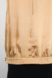 Gianfranco Ferré Studio Silk Gold Halter Top – M/L