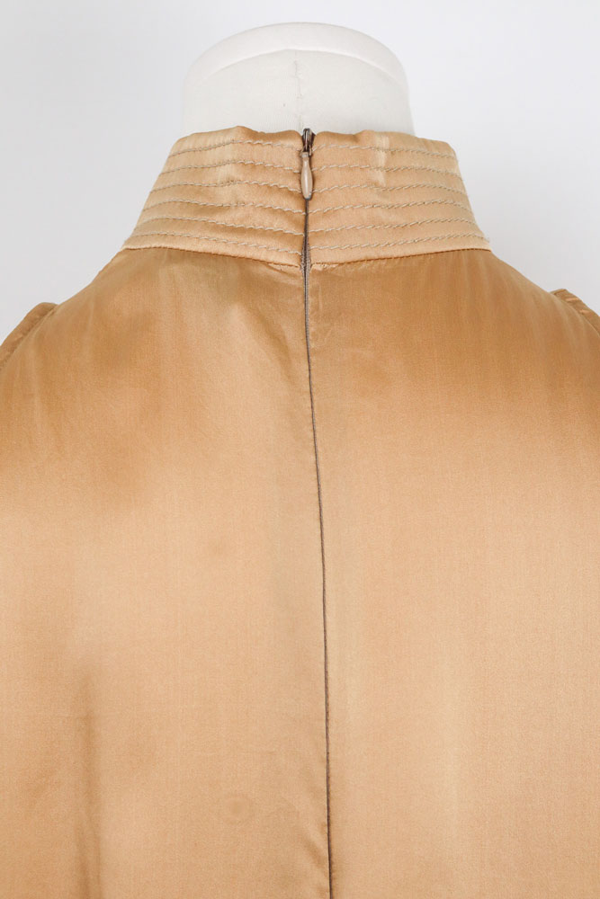 Gianfranco Ferré Studio Silk Gold Halter Top – M/L