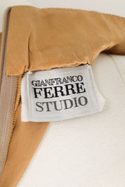 Gianfranco Ferré Studio Silk Gold Halter Top – M/L