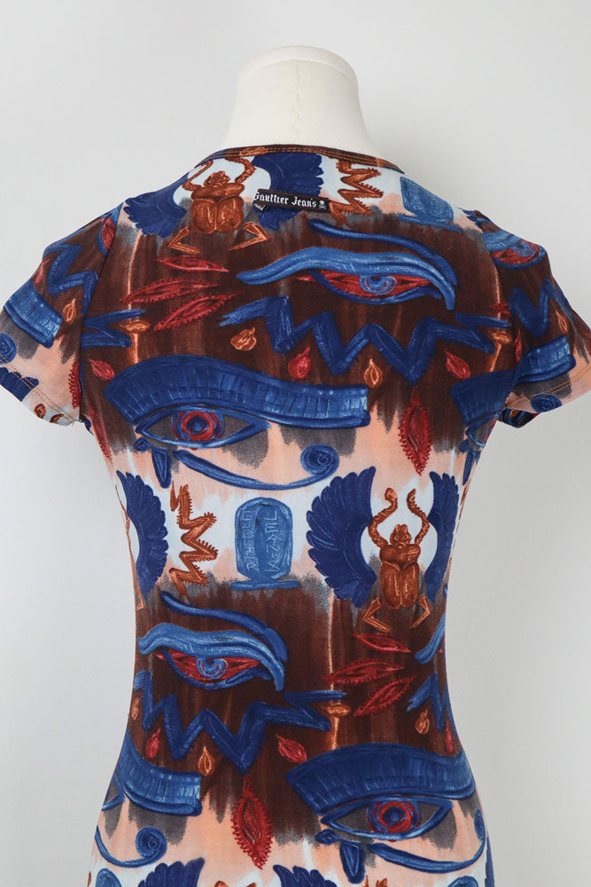 Gaultier Jeans SS 1997 Egyptian Print Maxi Dress – XS/S