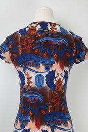 Gaultier Jeans SS 1997 Egyptian Print Maxi Dress – XS/S