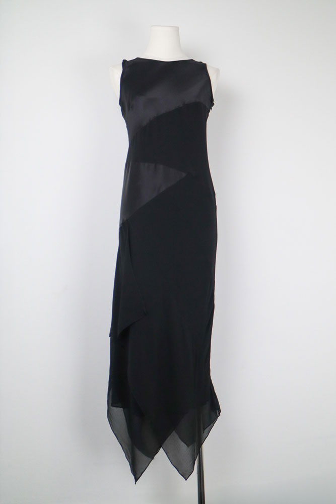max mara black dress Pianoforte di Max Mara 2000s Black Silk Paneled Maxi Dress – M – Sourced by Scottie
