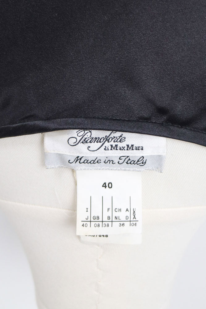Pianoforte di Max Mara 2000s Black Silk Paneled Maxi Dress – M