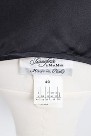 Pianoforte di Max Mara 2000s Black Silk Paneled Maxi Dress – M
