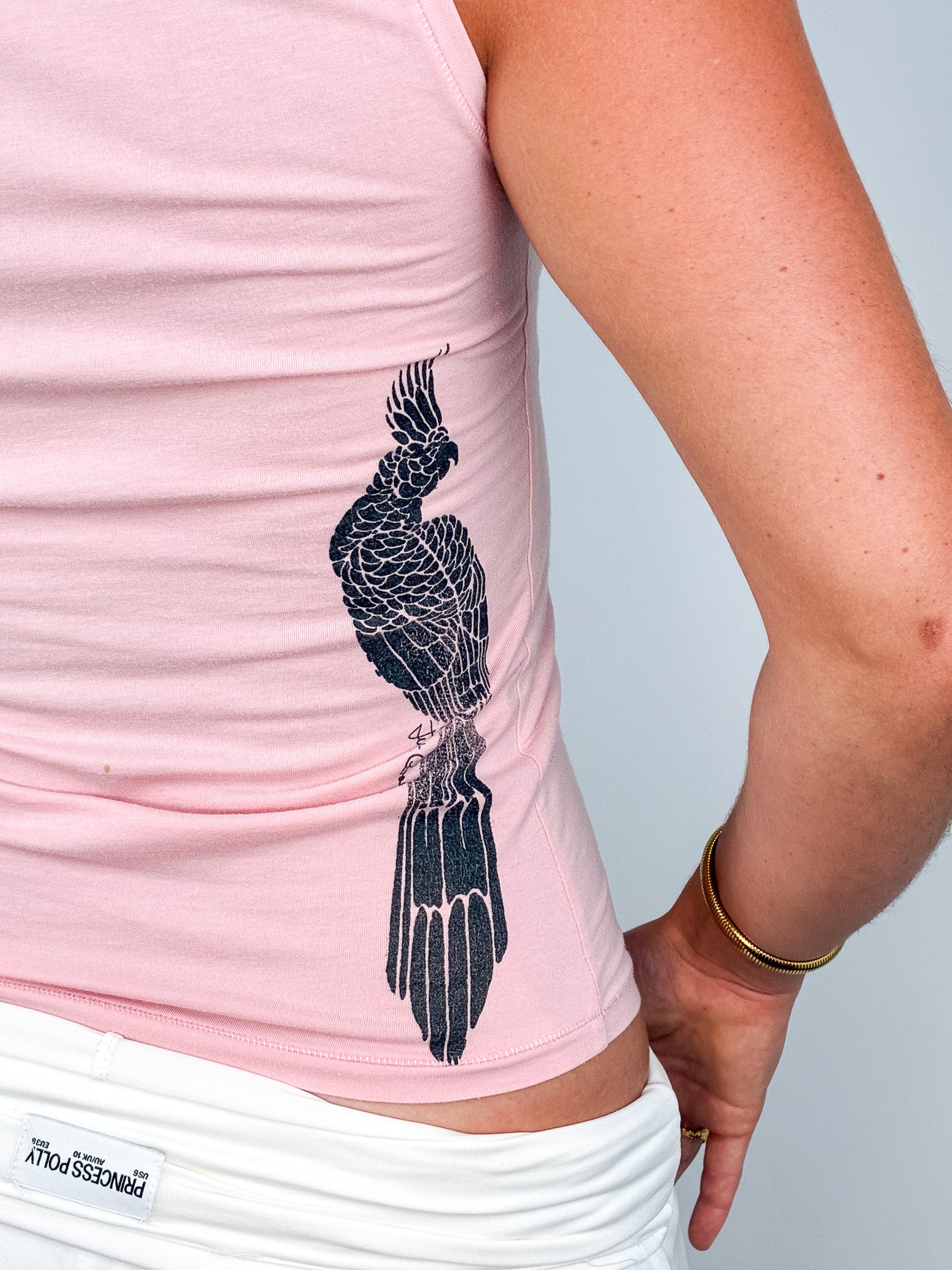 Just Cavalli 2000s Pink Cockatoo Print Tank Top - S/M