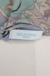 2000s Emilio Pucci Light Blue Silk Flowy Skirt – M/L
