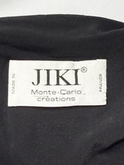 Jiki Monte-Carlo Créations 2000s Black Crystal Cap Sleeve Column Gown - S