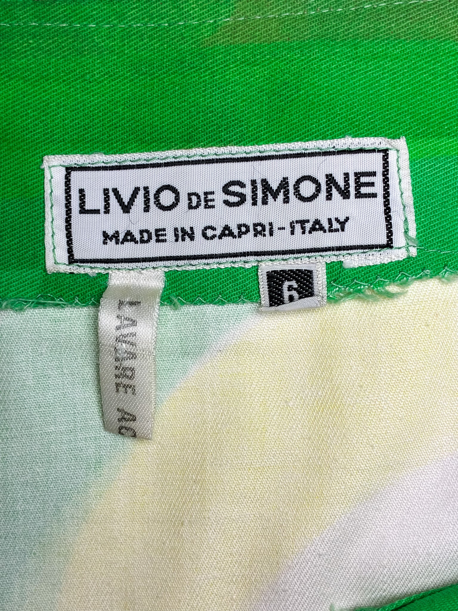 Livio de Simone 1970s Green Rainbow Print Cami Top and Maxi Skirt Set - XS