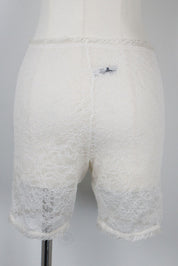 Chantal Thomass 1990s Ivory Floral Lace Boyshort – S
