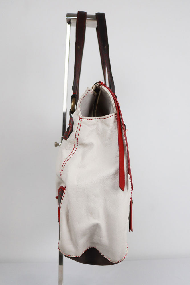 Moschino Jeans Studded Logo Western Tote