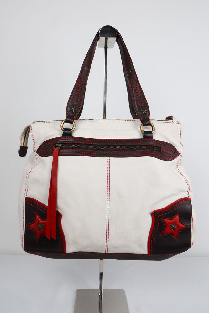 Moschino Jeans Studded Logo Western Tote