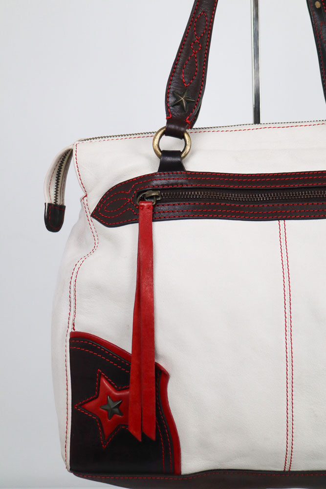 Moschino Jeans Studded Logo Western Tote