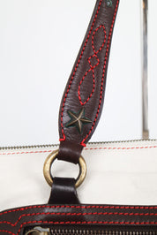 Moschino Jeans Studded Logo Western Tote