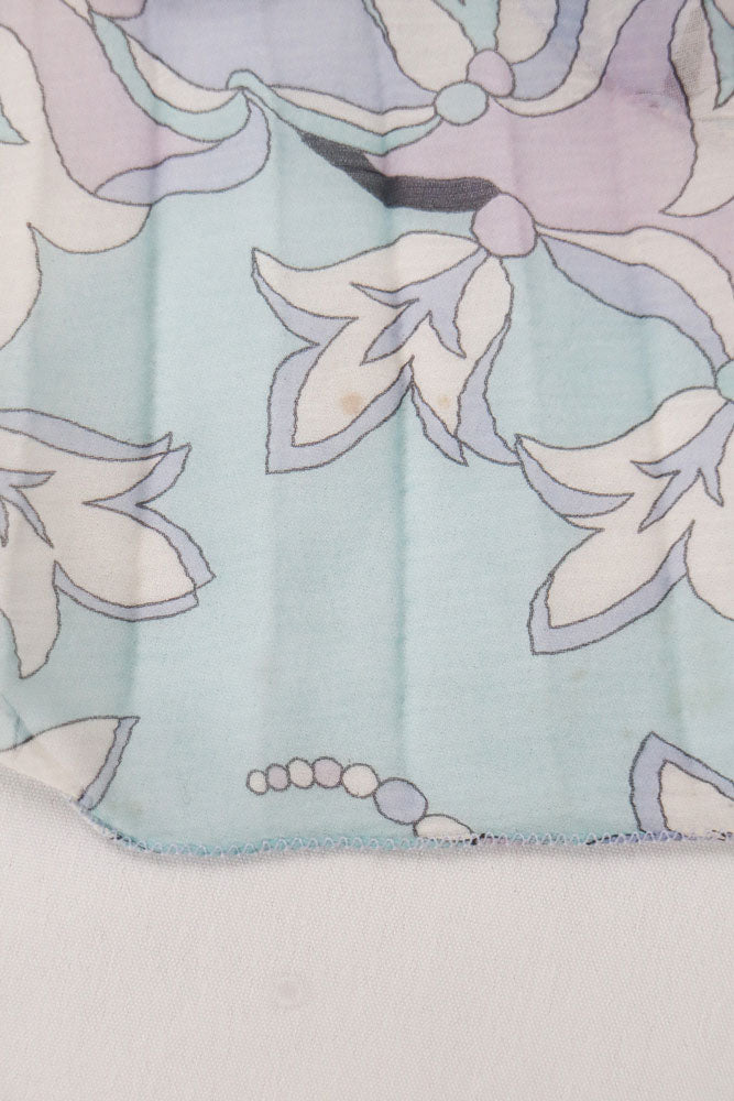 2000s Emilio Pucci Light Blue Silk Flowy Skirt – M/L