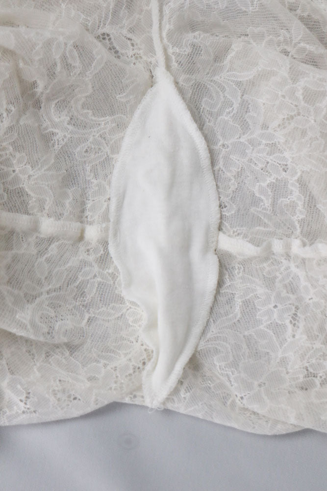 Chantal Thomass 1990s Ivory Floral Lace Boyshort – S
